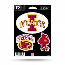Iowa State University Cyclones - 3 Piece Triple Play Sticker Sheet