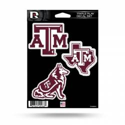 Texas A&M University Aggies - 3 Piece Triple Play Sticker Sheet