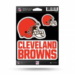Cleveland Browns - 3 Piece Triple Play Sticker Sheet