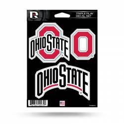 Ohio State University Buckeyes - 3 Piece Triple Play Sticker Sheet