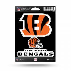 Cincinnati Bengals - 3 Piece Triple Play Sticker Sheet