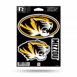 University Of Missouri Tigers - 3 Piece Triple Play Sticker Sheet
