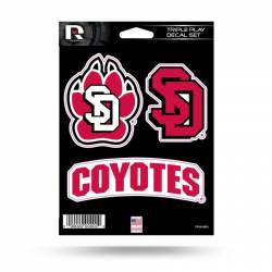 University Of South Dakota Coyotes - 3 Piece Triple Play Sticker Sheet
