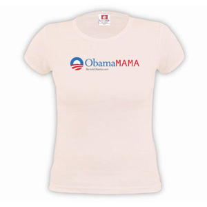 Obama Mama Ladies Pink Small T-Shirt