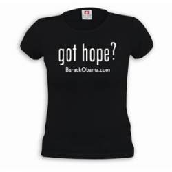 Got Hope? Ladies - Large Black T-Shirt
