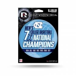 University Of North Carolina Tar Heels 7 Time College Basketball Champions - Die Cut Vinyl Sticker
