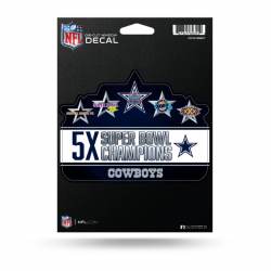 Dallas Cowboys 5 Time Super Bowl Champions - Die Cut Vinyl Sticker