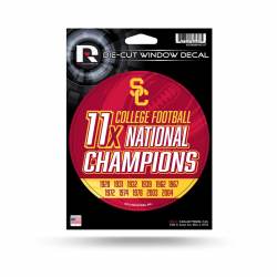 Southern California USC Trojans 11 Time College Football Champs - Die Cut Vinyl Sticker