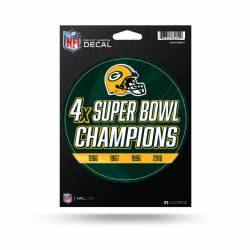 Green Bay Packers 4 Time Super Bowl Champions - Die Cut Vinyl Sticker