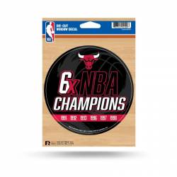 Chicago Bulls 6 Time NBA Champions - Die Cut Vinyl Sticker