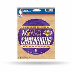 Los Angeles Lakers 17 Time NBA Champions - Die Cut Vinyl Sticker