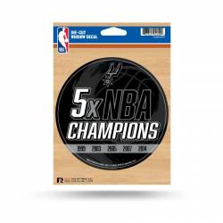 San Antonio Spurs 5 Time NBA Champions - Die Cut Vinyl Sticker