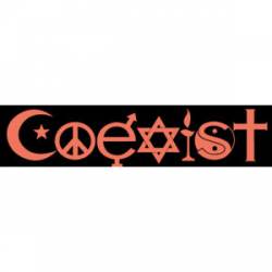 Coexist - Large Red Vinyl Rub On Decal