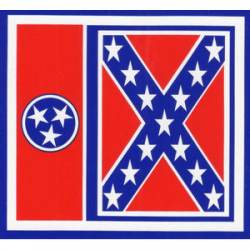 Tennessee Confederate Battle Rebel Flag - Sticker