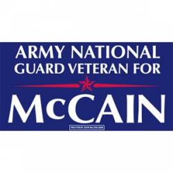 Army National Guard Veteran For McCain -  Sticker