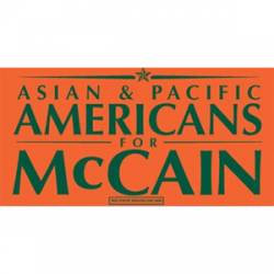 Asian Americans For McCain - Bumper Sticker