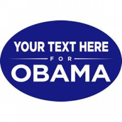 Custom For Obama - Oval Sticker