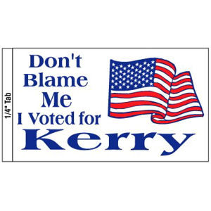 Voted For Kerry - Static Cling