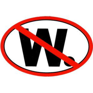 Anti Bush - Oval Sticker