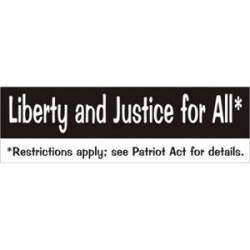 Anti Patriot Act - Bumper Sticker