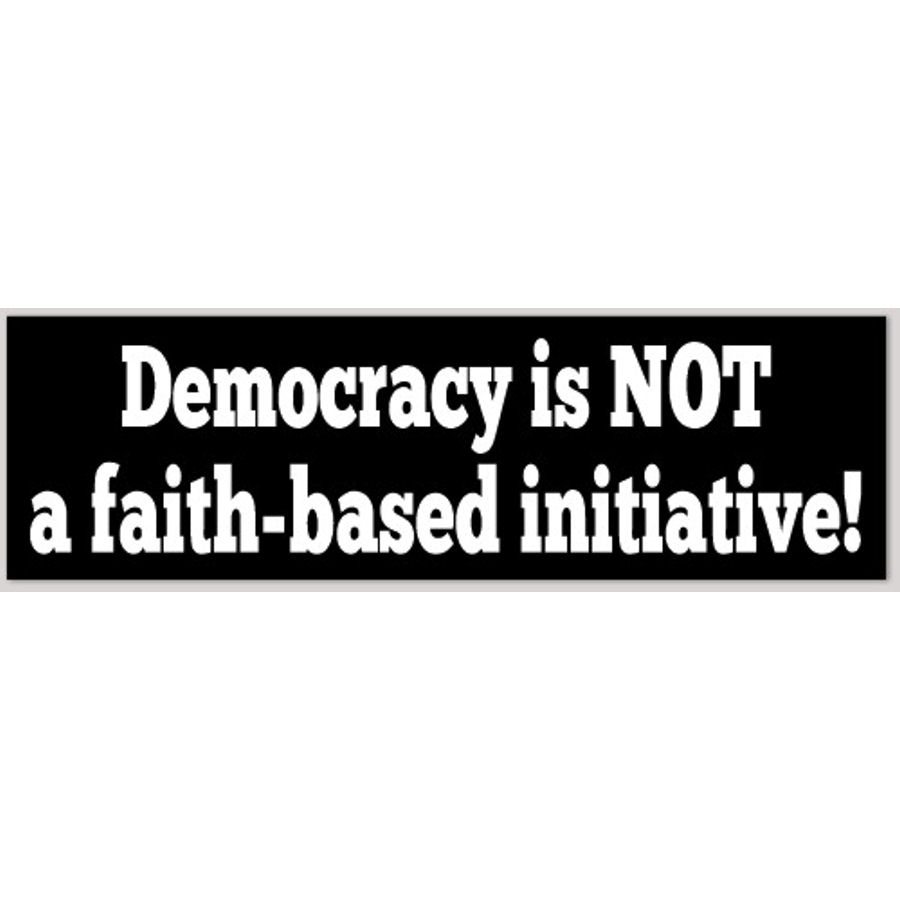 Not Faith Based - Bumper Sticker