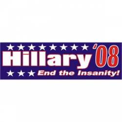 Hillary Clinton For President - Bumper Sticker