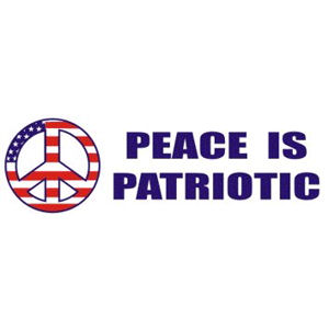 Peace Is Patriotic Bumper Sticker