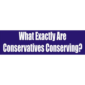 Conservatives Conserving? - Bumper Sticker