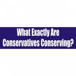 What Exactly Are Conservatives Conserving? - Bumper Sticker