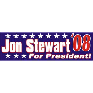 Jon Stewart For President - Bumper Sticker