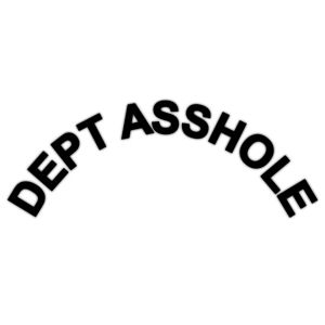 Department Asshole Helmet Rocker Crescent - Decal