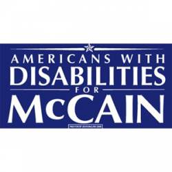 Disabeled Americans For McCain - Bumper Sticker
