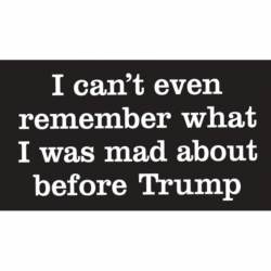 Can't Even Remember What I Was Mad About Before Trump - Vinyl Sticker