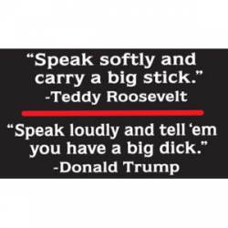 Speak Loudly Big Dick Anti Donald Trump - Sticker