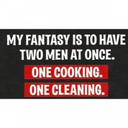 Two Men At Once One Cook One Cleaning - Sticker