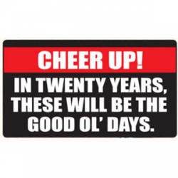 Cheer Up In Twenty Years These Will Be The Good Ol Days - Sticker