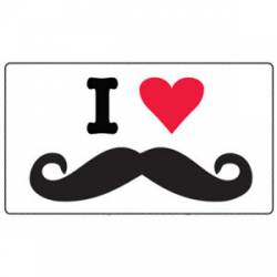I Love Mustaches - Sticker