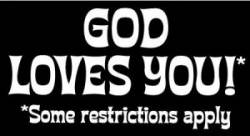 God Loves You - Sticker