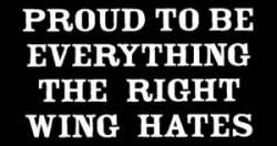 Proud To Be Everything The Right Wing Hates - Sticker