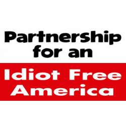 Idiot Free America - Sticker