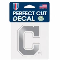 Cleveland Indians - 4x4 Silver Metallic Die Cut Decal