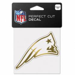 New England Patriots - 4x4 Gold Metallic Die Cut Decal