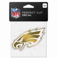 Philadelphia Eagles - 4x4 Gold Metallic Die Cut Decal