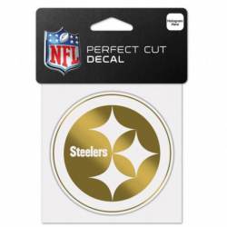 Pittsburgh Steelers - 4x4 Gold Metallic Die Cut Decal
