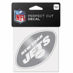 New York Jets - 4x4 Silver Metallic Die Cut Decal