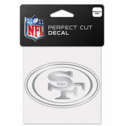 San Francisco 49ers - 4x4 Silver Metallic Die Cut Decal