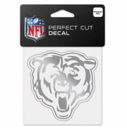 Chicago Bears - 4x4 Silver Metallic Die Cut Decal