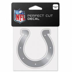 Indianapolis Colts - 4x4 Silver Metallic Die Cut Decal