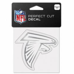 Atlanta Falcons - 4x4 Silver Metallic Die Cut Decal