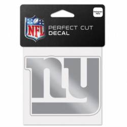New York Giants - 4x4 Silver Metallic Die Cut Decal